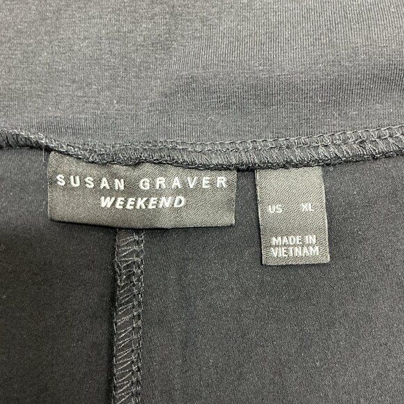 XL PANTS Premium Stretch Crop Pants w/ Trim BLACK NICE! A374111 - Picture 2 of 9